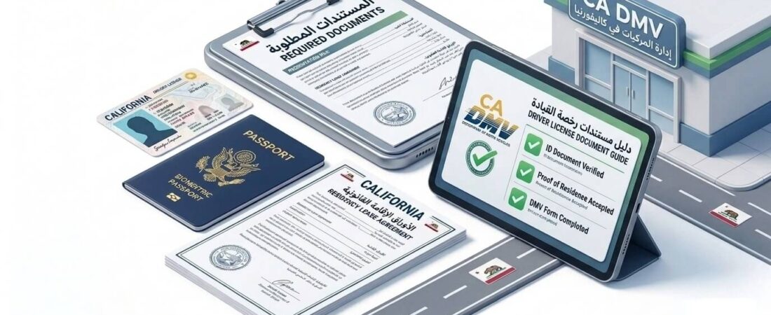 الأوراق المطلوبة للحصول على رخصة القيادة في كاليفورنيا 2026: دليل الـ DMV الشامل 🗂️