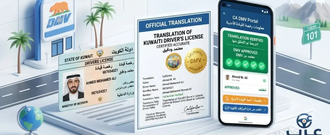 ترجمة رخص القيادة العربية واعتمادها رسمياً في كاليفورنيا 2026