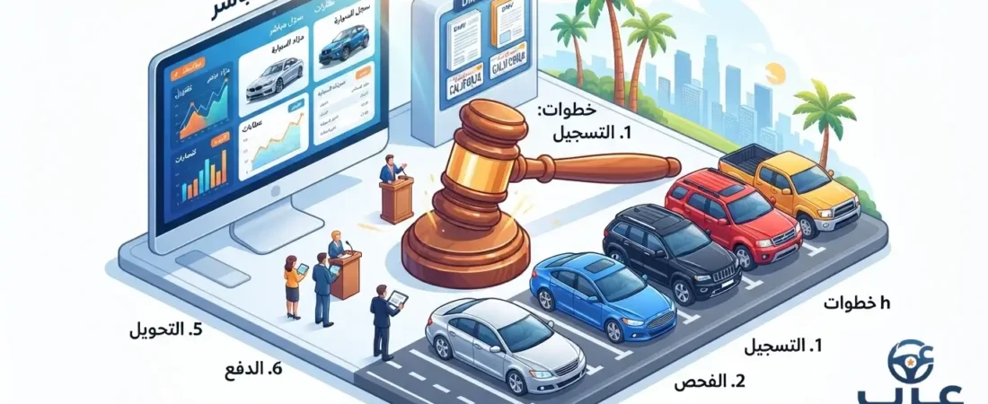 دليل مزادات السيارات في كاليفورنيا 2026: خطوات الشراء القانوني من Auto Auctions