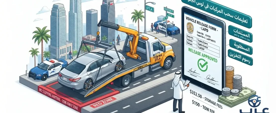 قوانين حجز وسحب السيارات (Towing) بكاليفورنيا 2026: ماذا تفعل إذا سُحبت سيارتك في داون تاون لوس أنجلوس؟