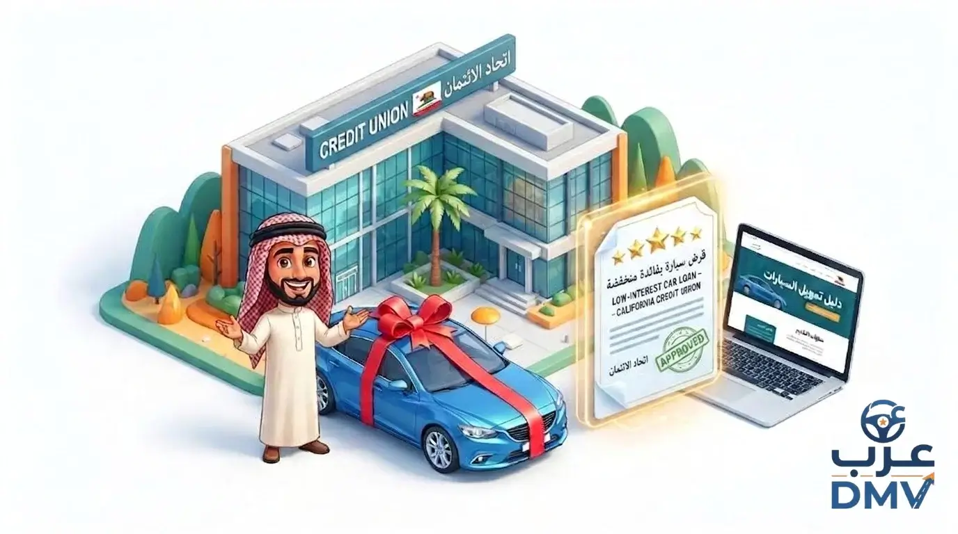 قروض السيارات من الاتحادات الائتمانية بكاليفورنيا 2026: أفضل Credit Unions لتمويل الجالية العربية