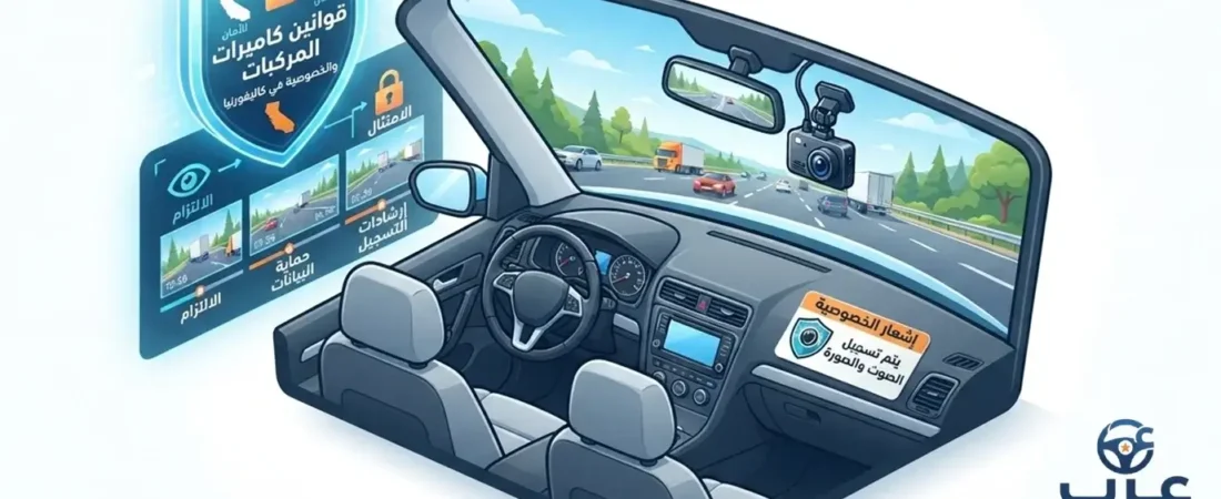 شروط تركيب كاميرات التابلوه (Dash Cam) في كاليفورنيا 2026