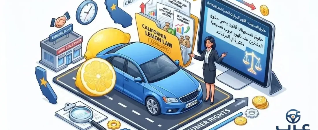 قانون الليمون في كاليفورنيا: حقوقك القانونية عند شراء سيارة معيبة 2026