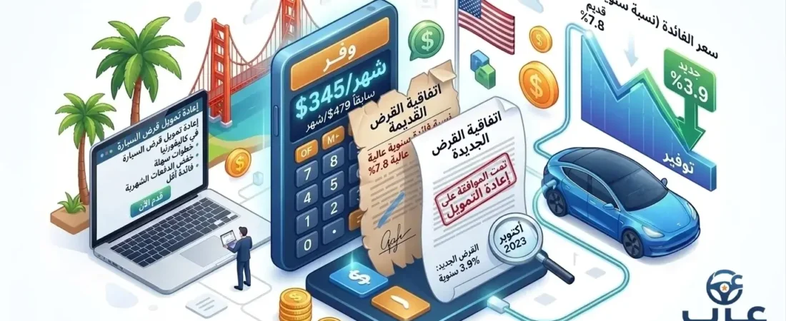 إعادة تمويل قروض السيارات في كاليفورنيا: كيف تخفض الفائدة والأقساط 2026
