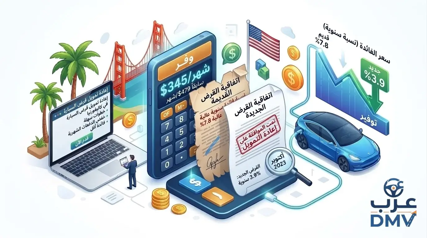 إعادة تمويل قروض السيارات في كاليفورنيا: كيف تخفض الفائدة والأقساط 2026
