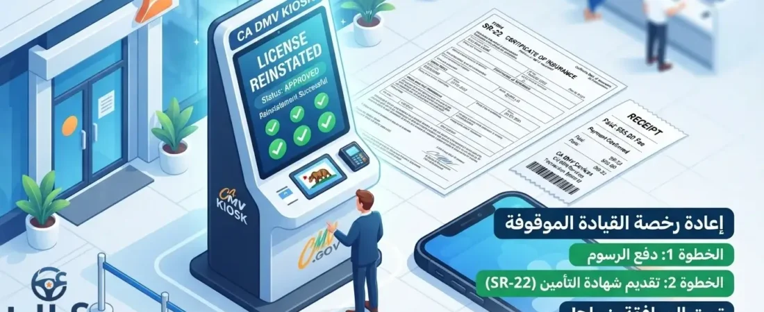 دليل استعادة رخصة القيادة بعد السحب في كاليفورنيا: خطوات الدفع وجلسات الاستماع 2026