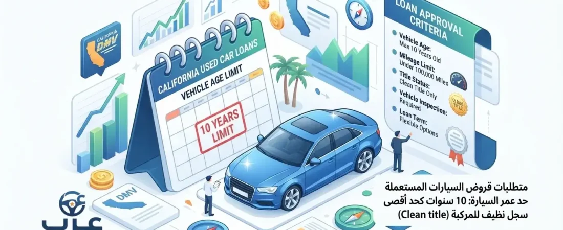 شروط قروض السيارات المستعملة في كاليفورنيا: الحد الأقصى لعمر المركبة 2026