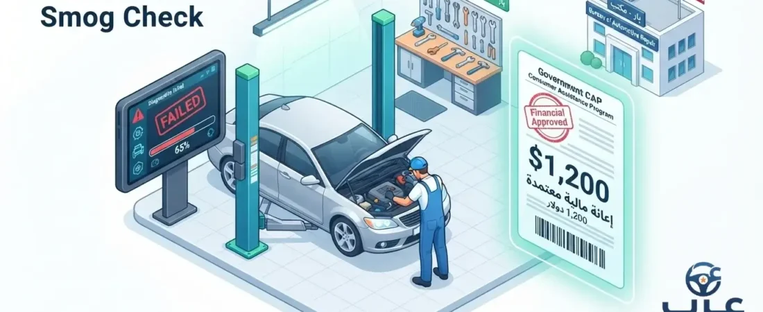 ماذا تفعل إذا فشلت سيارتك في فحص Smog Check بكاليفورنيا؟ دليل 2026